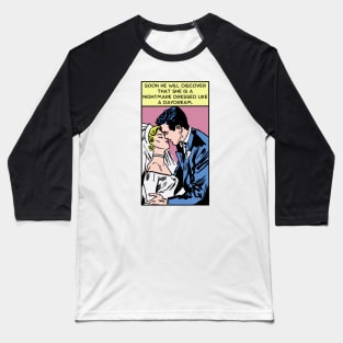 Comic Couple Get Married Baseball T-Shirt